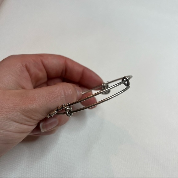 Alex And Ani Endless Knot Charm Antique Silver Finish Bangle Bracelet One Size - Picture 12 of 16